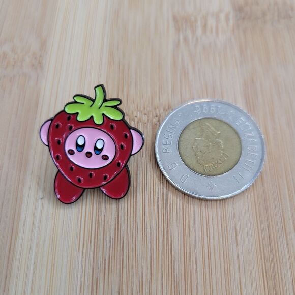 2/$20 Brand New Nintendo Kirby Pin Brooch Strawberry - Picture 2 of 3
